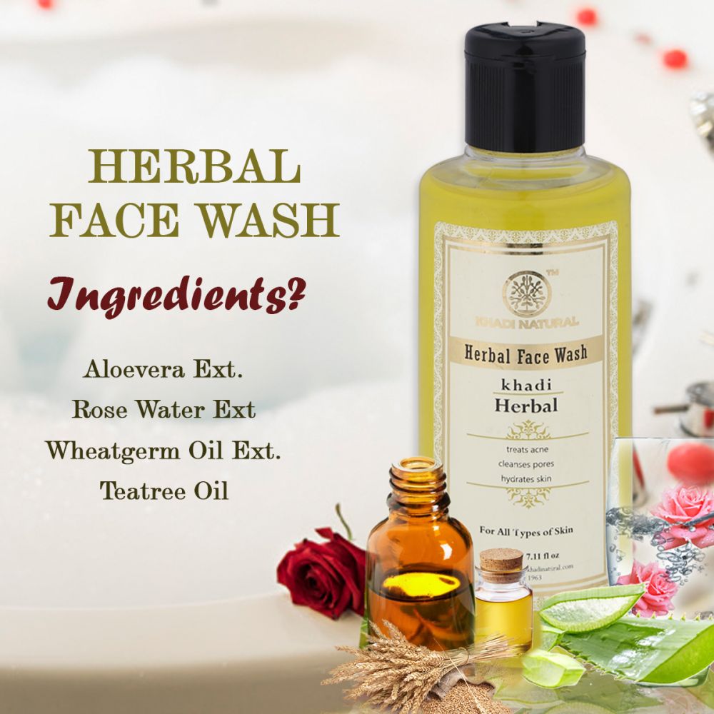 Foxy.in : Buy Khadi Natural Herbal Face Wash (210ml) online in India on ...